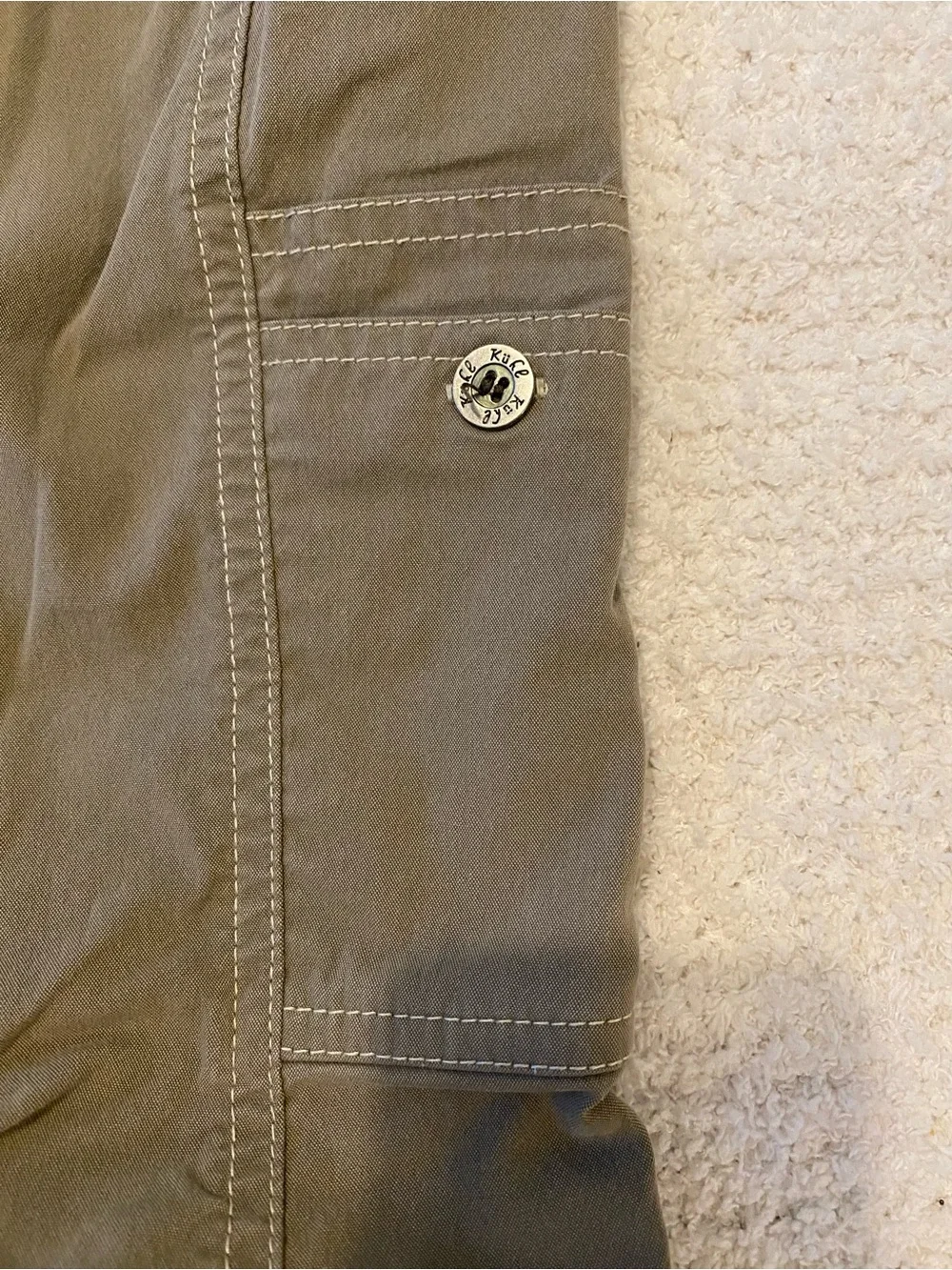 Kuhl Women's Lightweight Hiking Cargo Pants, Size 4 Regular, Olive Green